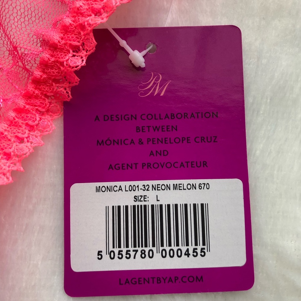 L’Agent by Agent Provocateur Monica Neon Melon Thong Large - Picture 6 of 11